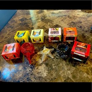 🛑SOLD⛔️ Yankee Candles Set of Tea-light Candles/ Holders
